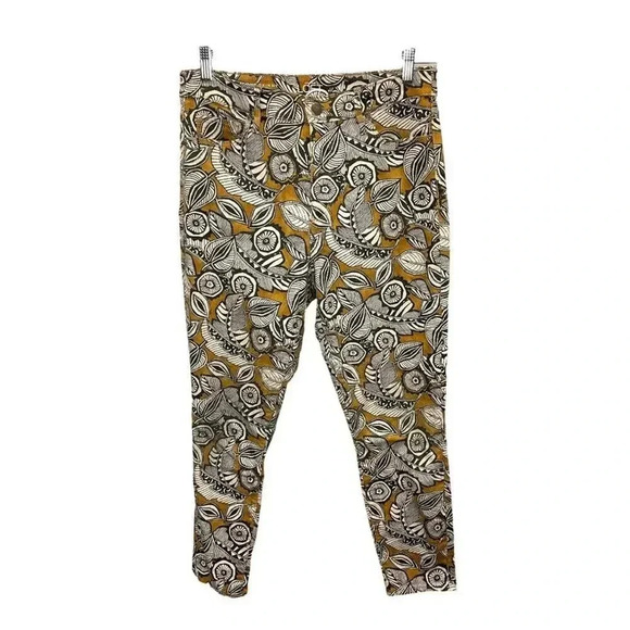 Ann Taylor Loft Size 8‎ Aztec Curvy Skinny Floral Ankle Jean Pants - Picture 1 of 3